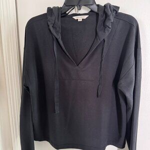 LUCKY BRAND Women’s Black Lightweight Soft Pullover Hoodie size Med NWOT